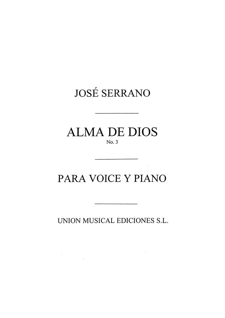 Serrano Alma De Dios No.3 Seguidillas